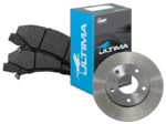 ULTIMA FRONT BRAKE PAD SET & DISC BRAKE ROTORS COMBO TO SUIT FORD BARRA BOSS 220 230 260 5.4L V8