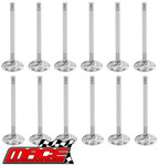 12 X STAINLESS STEEL EXHAUST VALVE FOR FORD BARRA 182 190 195 E-GAS 240T 245T 270T 325T TURBO 4.0 I6