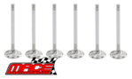 SET OF 6 MACE STANDARD EXHAUST VALVES TO SUIT NISSAN PATROL GQ TB42S TB42E 4.2L I6