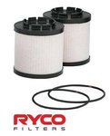 SET OF 2 RYCO CARTRIDGE FUEL FILTERS TO SUIT JEEP CHEROKEE KL EBT TURBO DIESEL 2.0L I4