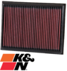 K&N REPLACEMENT AIR FILTER TO SUIT NISSAN NAVARA NP300 D23 QR25DE YS23DDT YS23DDTT 2.3L 2.5L I4