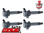 SET OF 4 MACE STANDARD REPLACEMENT IGNITION COILS TO SUIT TOYOTA MR2 ZZW30R 1ZZ-FE 1.8L I4