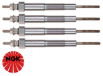 SET OF 4 NGK GLOW PLUGS TO SUIT MAZDA3 BK BL RF R2T TURBO DIESEL 2.0L 2.2L I4