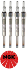 SET OF 4 NGK GLOW PLUGS TO SUIT VOLKSWAGEN 1Z AHF AVF ATD BBF TURBO DIESEL 1.9L 2.5L I4