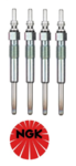 SET OF 4 NGK GLOW PLUGS TO SUIT VOLKSWAGEN TRANSPORTER T5 AXB AXC TURBO DIESEL 1.9L I4