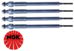 SET OF 4 NGK GLOW PLUGS TO SUIT MITSUBISHI TRITON ML MN 4M41T 4D56T TURBO DIESEL 2.5L 3.2L I4