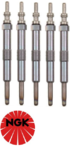 SET OF 5 NGK GLOW PLUGS TO SUIT LAND ROVER 10P 15P 16P TURBO DIESEL 2.5L I5