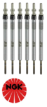 SET OF 6 NGK GLOW PLUGS TO SUIT LAND ROVER DISCOVERY 4 L319 276DT TURBO DIESEL 2.7L V6