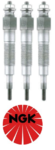 SET OF 3 NGK GLOW PLUGS TO SUIT NISSAN SKYLINE R31 RD28 DIESEL 2.8L I6