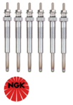 6 X NGK GLOW PLUG FOR TOYOTA LANDCRUISER HZJ75R HZJ78R HZJ79R HZJ105R 1HZ DIESEL 4.2 I6 FROM 05/1998