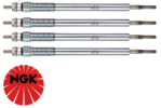 SET OF 4 NGK GLOW PLUGS TO SUIT TOYOTA RAV4 ALA49R 2AD-FTV 2AD-FHV TURBO DIESEL 2.2L I4