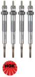 SET OF 4 NGK GLOW PLUGS TO SUIT TOYOTA HILUX KZN130R KZN165R KZN185R 1KZ-TE TURBO DIESEL 3.0L I4