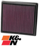 K&N REPLACEMENT AIR FILTER TO SUIT BMW 1 SERIES 125I N20B20 N20B20M0 TURBO 2.0L I4