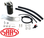 SAAS BAFFLED OIL CATCH CAN KIT TO SUIT TOYOTA LANDCRUISER VDJ79R 1VD-FTV TURBO DIESEL 4.5L V8