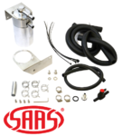 SAAS BAFFLED OIL CATCH CAN KIT TO SUIT TOYOTA HILUX KUN16R KUN26R 1KD-FTV TURBO DIESEL 3.0L I4