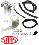 SAAS OIL CATCH CAN KIT TO SUIT TOYOTA LANDCRUISER HZJ105R HDJ100R 1HZ 1HD-FTE TURBO DIESEL 4.2L I6