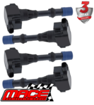 SET OF 4 MACE STANDARD REPLACEMENT IGNITION COILS TO SUIT HONDA JAZZ GD L13A1 1.3L I4 INLET SIDE