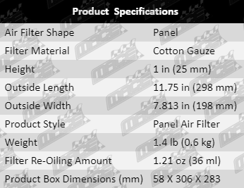 Air-Filter-Camry-AF4104-Specification_Table