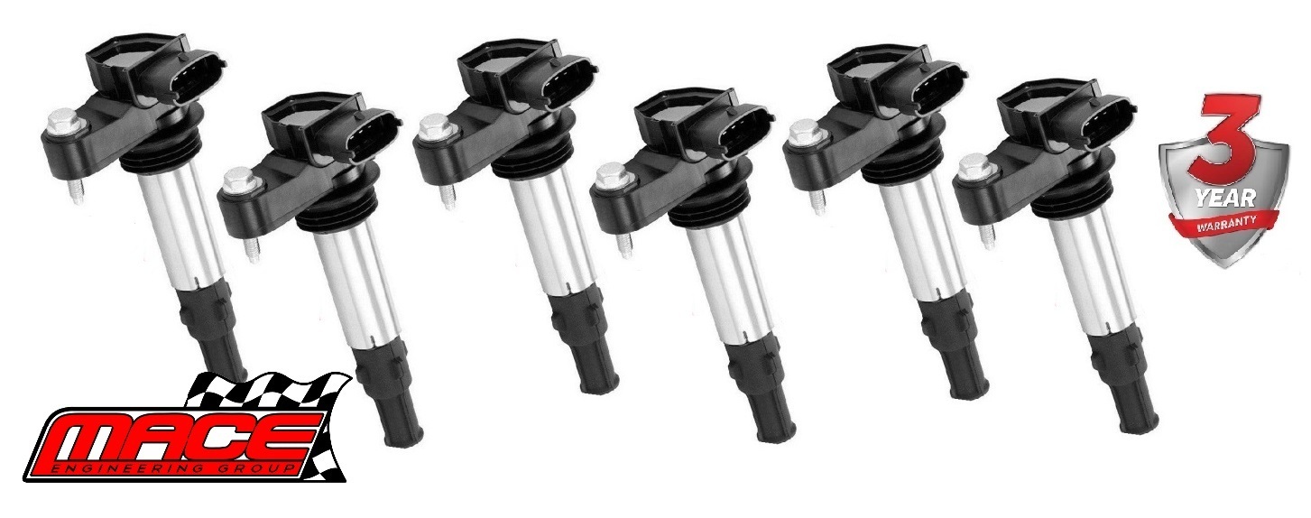 SET OF 6 MACE PREMIUM IGNITION COILS HOLDEN COMMODORE VZ ALLOYTEC