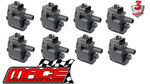 SET OF 8 STANDARD REPLACEMENT IGNITION COILS TO SUIT HOLDEN LS1 5.7L V8