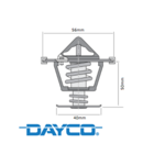 DAYCO 86 DEGREE THERMOSTAT TO SUIT HOLDEN CALAIS VE VF L76 L77 LS3 6.0L 6.2L V8 09/2009 ONWARDS