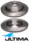 PAIR OF ULTIMA REAR DISC BRAKE ROTOR TO SUIT HOLDEN L76 L77 L98 LS3 6.0L 6.2L V8