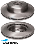 ULTIMA FRONT DISC BRAKE ROTOR SET TO SUIT FORD FAIRMONT BA BF BARRA 182 190 E-GAS 4.0L I6