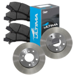 ULTIMA DISC BRAKE PADS AND ROTORS COMBO PACK TO SUIT FORD FAIRLANE BA BARRA 182 4.0L I6