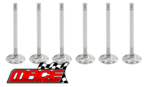 SET OF 6 MACE STANDARD EXHAUST VALVES FOR NISSAN PATROL GQ GU Y61 TD42 TD42T TURBO DIESEL 4.2L I6