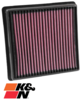 K&N REPLACEMENT AIR FILTER TO SUIT JEEP GRAND CHEROKEE WK EXF TURBO DIESEL 3.0L V6