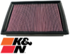 K&N REPLACEMENT AIR FILTER TO SUIT JEEP CHEROKEE KK ENS TURBO DIESEL 2.8L I4