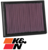 K&N REPLACEMENT AIR FILTER TO SUIT FORD EVEREST UA P5AT TURBO DIESEL 3.2L I5