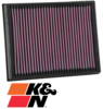 K&N REPLACEMENT AIR FILTER TO SUIT FORD YNWS YN2S TWIN TURBO DIESEL 2.0L I4