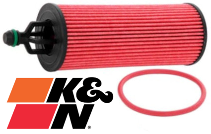 K&N HIGH FLOW CARTRIDGE OIL FILTER TO SUIT JEEP WRANGLER JK JL ERB 3.6L V6 (FROM 07/2013)