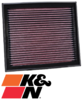 K&N REPLACEMENT AIR FILTER TO SUIT FORD B5254T DURATEC TURBO 2.5L I5