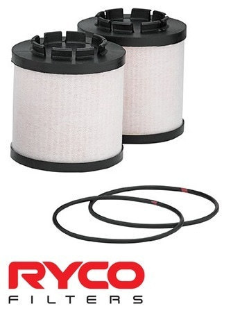 SET OF 2 RYCO CARTRIDGE FUEL FILTERS TO SUIT JEEP GRAND CHEROKEE WK EXF TURBO DIESEL 3.0L V6