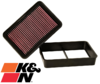 K&N REPLACEMENT AIR FILTER TO SUIT MITSUBISHI ASX XA 4B11 2.0L I4 TILL 01/2012