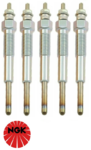SET OF 5 NGK GLOW PLUGS TO SUIT FORD P5AT TURBO DIESEL 3.2L I5