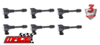 SET OF 6 MACE STANDARD REPLACEMENT IGNITION COILS TO SUIT NISSAN VQ30DD VQ35DE 3.0L 3.5L V6