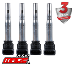 SET OF 4 MACE STANDARD REPLACEMENT IGNITION COILS TO SUIT VOLKSWAGEN SCIROCCO 1S CDLC TURBO 2.0L I4
