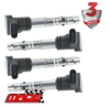 SET OF 4 MACE STANDARD REPLACEMENT IGNITION COILS TO SUIT VOLKSWAGEN BORA MK.4 AUQ TURBO 1.8L I4