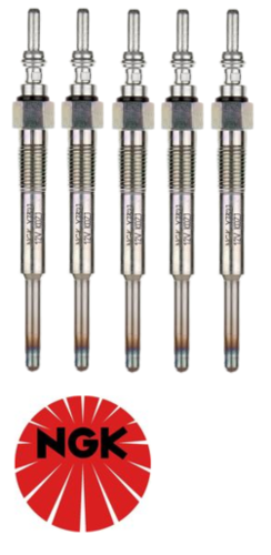 SET OF 5 NGK GLOW PLUGS TO SUIT VOLKSWAGEN TRANSPORTER T4 ACV AUF AYC TURBO DIESEL 2.5L I5