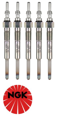 SET OF 5 NGK GLOW PLUGS TO SUIT VOLKSWAGEN LT46 2D AVR ANJ TURBO DIESEL 2.5L I5