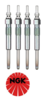 SET OF 4 NGK GLOW PLUGS TO SUIT JEEP CHEROKEE XJ ENC TURBO DIESEL 2.5L I4