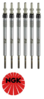 SET OF 6 NGK GLOW PLUGS TO SUIT FORD TERRITORY SZ 276DT TURBO DIESEL 2.7L V6