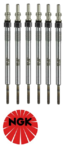 SET OF 6 NGK GLOW PLUGS TO SUIT LAND ROVER DISCOVERY 3 L319 276DT TURBO DIESEL 2.7L V6