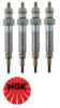 SET OF 4 NGK GLOW PLUGS TO SUIT MITSUBISHI EXPRESS SJ 4D56 4D56T TURBO DIESEL 2.5L I4