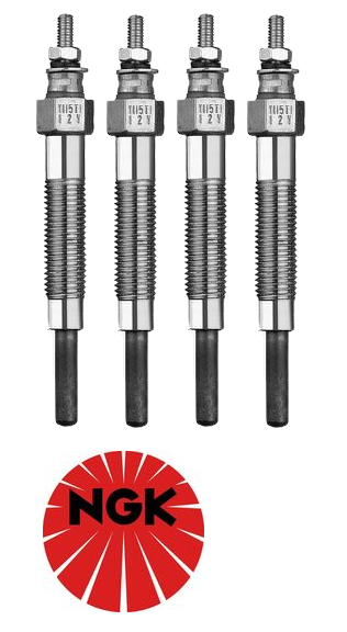 SET OF 4 NGK GLOW PLUGS FOR MITSUBISHI PAJERO ND1 NE1 NH7 V24 4D56T TURBO DIESEL 2.5 I4 TILL 06/1993