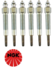 SET OF 6 NGK GLOW PLUGS TO SUIT NISSAN PATROL GU Y61 TD42TI TURBO DIESEL 4.2L I6