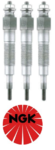 SET OF 3 NGK GLOW PLUGS TO SUIT NISSAN RD28 RD28T TURBO DIESEL 2.8L I6